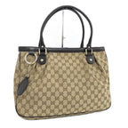Gucci Ski Tote GG Canvas Leather Brown