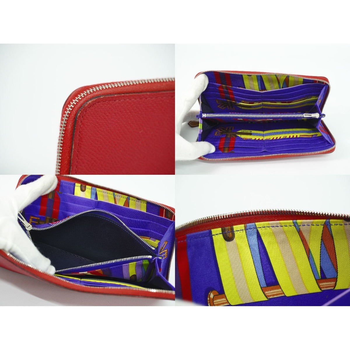 Hermes Azap Silk in Long Veau Zip Around Wallet — view 8