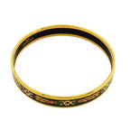 Hermes Bangle Enamel PM Gold Plated Cloisonne Green Bracelet — view 2