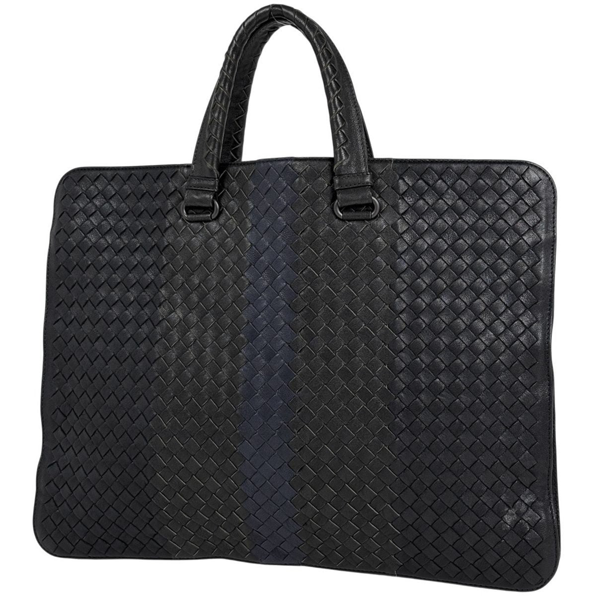 Bottega Veneta Intrecciato Business Bag Leather Black
