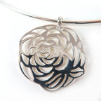 Chanel 925 Camellia Logo Choker Necklace Silver Weight — view 5