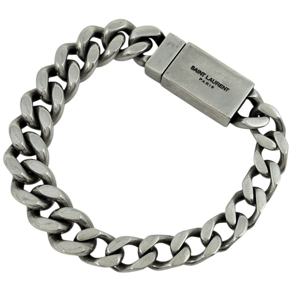 Saint Laurent Logo Chain Bracelet Silver