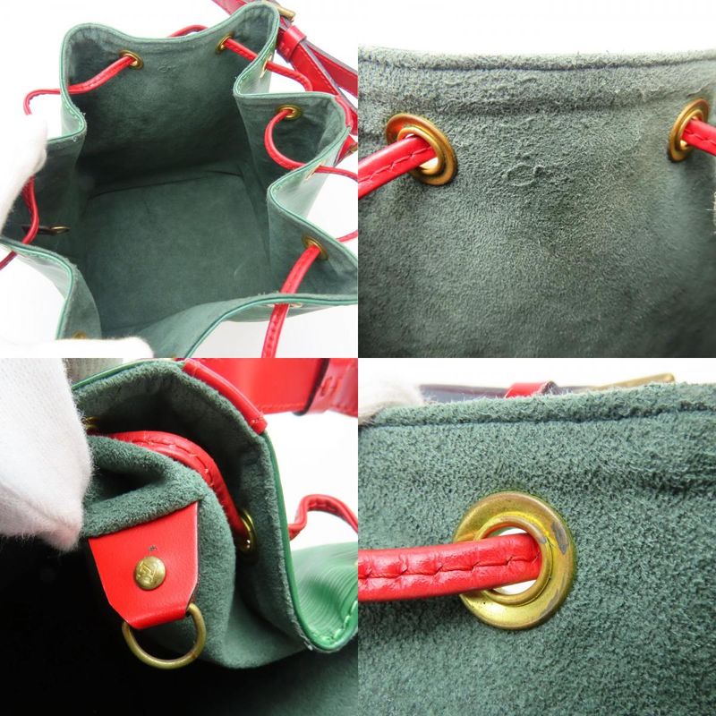 Louis Vuitton Shoulder Bag Petite Noe Epi Leather Green Red — view 7