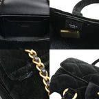 Chanel Velvet Mini Beau Ring 2024 VIP Christmas 2 way Shoulder Bag Black — view 8
