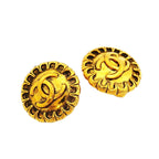 Chanel Earrings Vintage CC Logo Round — view 2