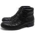 Gucci Work Boots Shoes Men Leather Black Stivaletto Suo Gomma
