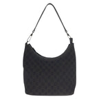 Gucci Hobo Brown Dark Silver GG Canvas Leather