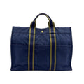 Hermes New Fourre Tout MM Canvas Khaki Green Navy Tote Silver