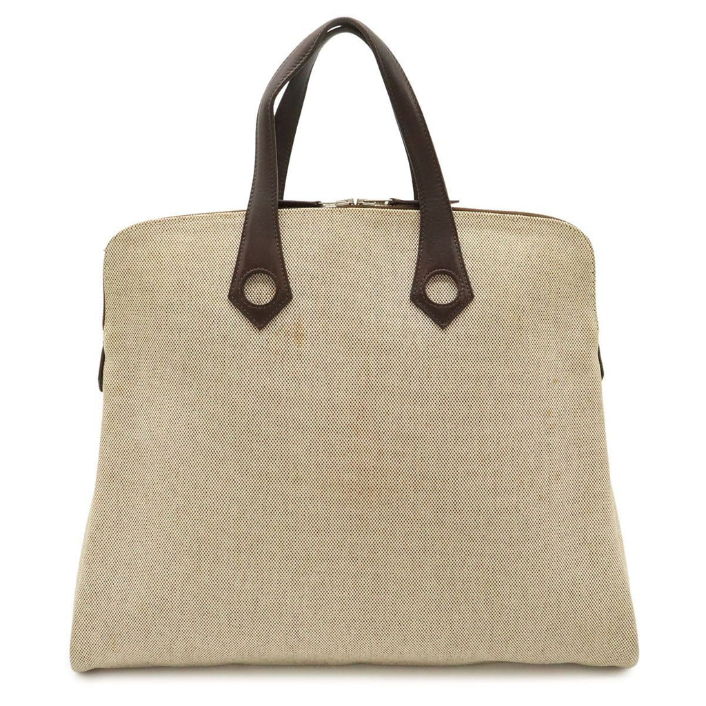 Hermes Sac Eve Mm Tote Canvas Leather Navy Silver Mark