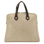 Hermes Sac Eve Mm Tote Canvas Leather Navy Silver Mark
