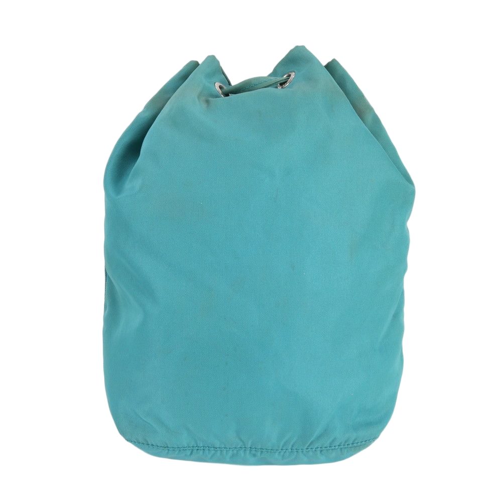 Prada Tessuto Nylon Triangle Logo Drawstring Pouch — view 2