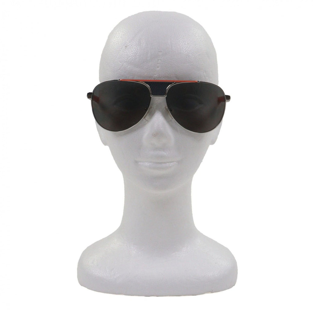 Louis Vuitton Pacific Pilot Eyewear Sunglasses Silver Orange Damier — view 3