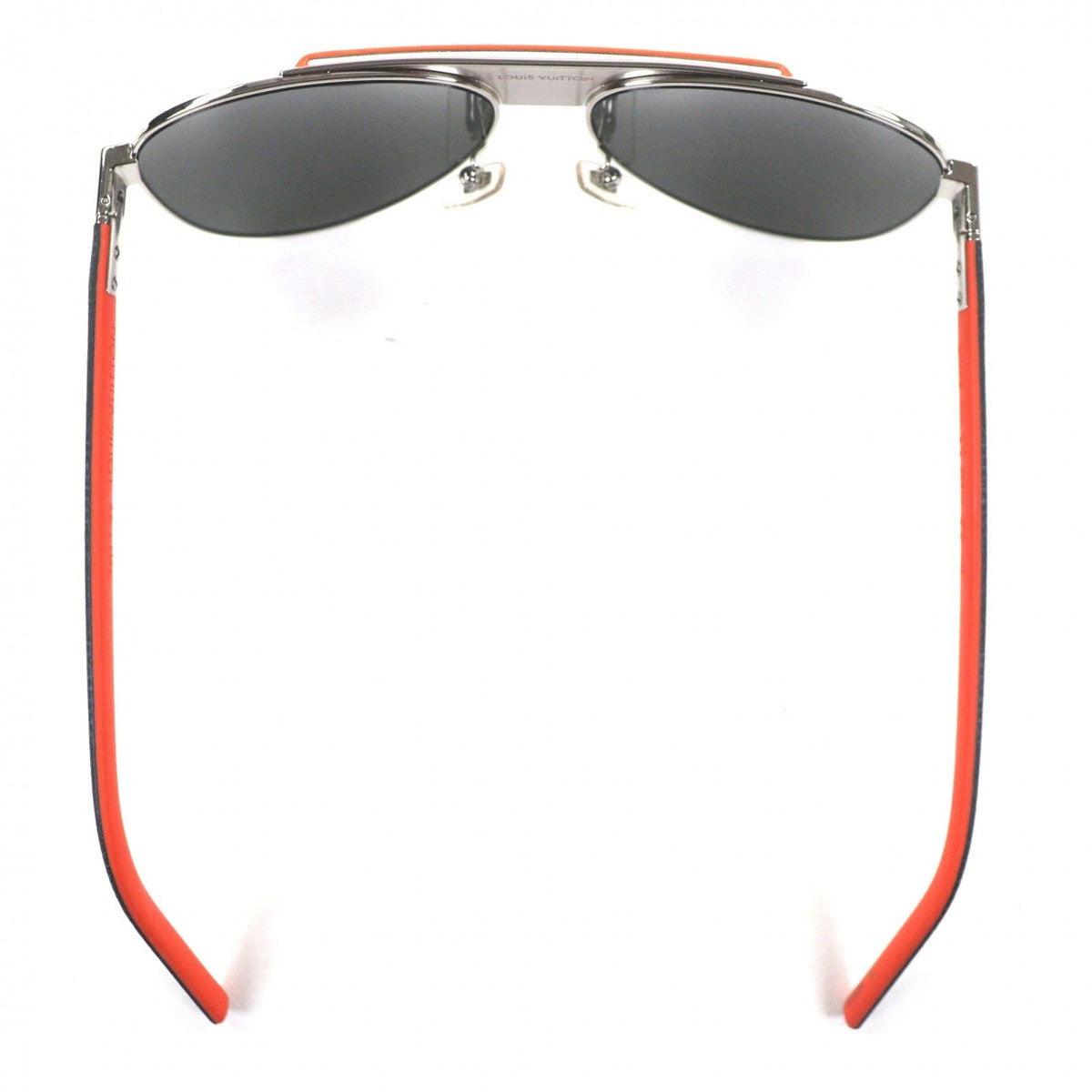 Louis Vuitton Pacific Pilot Eyewear Sunglasses Silver Orange Damier — view 6