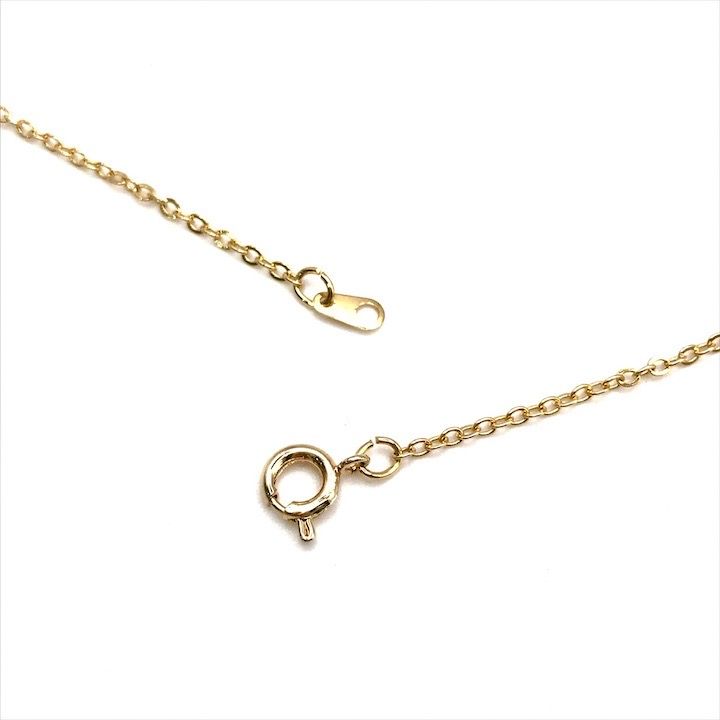 Celine Vintage Triomphe Stone Necklace Gold — view 5