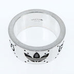 Gucci Adidas Collaboration Ring Engraving Wide Trefoil 17 AG 925 Jewelry — view 7