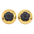 Chanel Camellia Motif Round Earrings