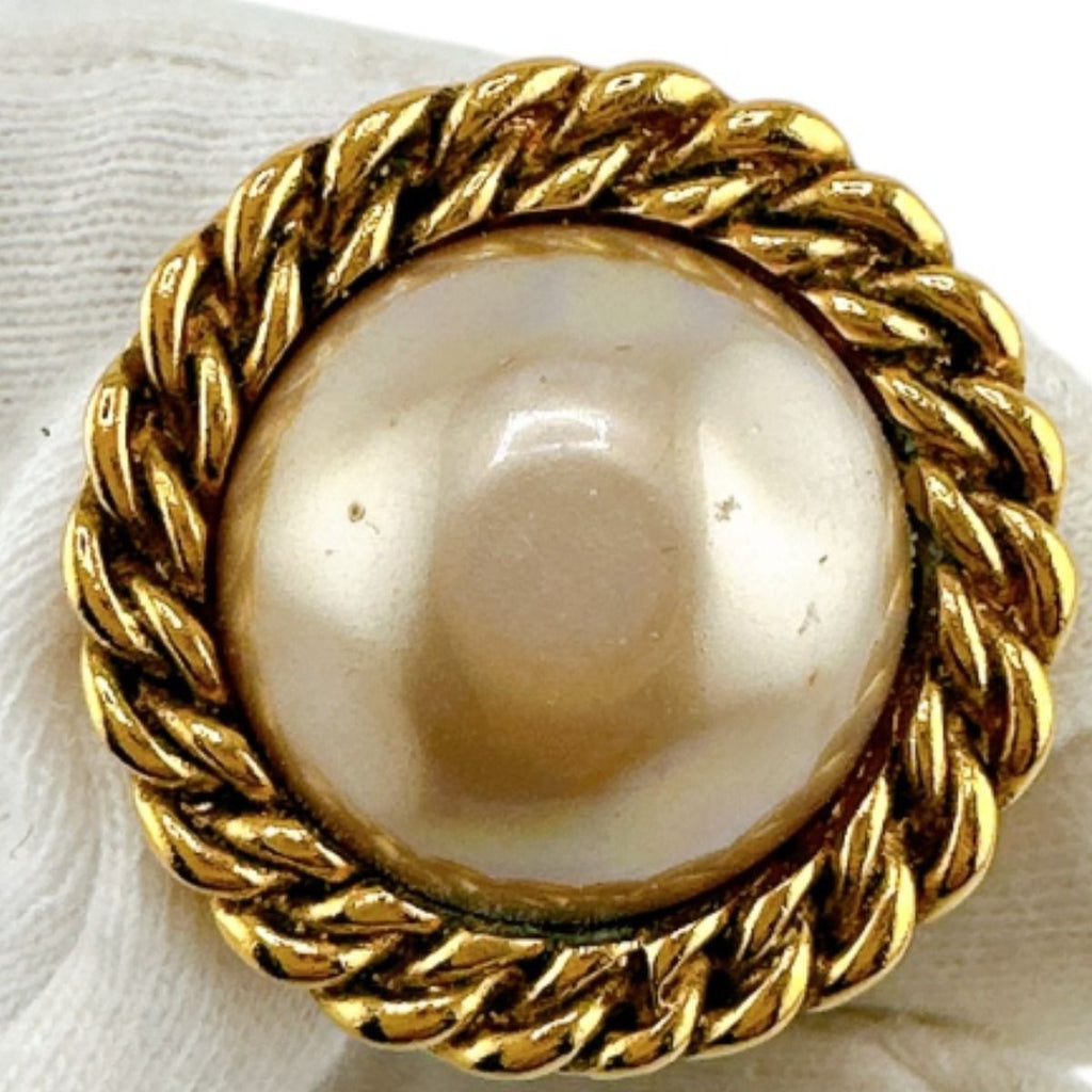 Chanel Vintage Faux Pearl Earrings — view 5