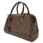 Louis Vuitton Handbag Duomo Damier Leather Ebene Brown Gold Hardware — view 2