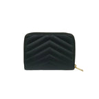 Saint Laurent Paris YSL Leather Bifold Wallet Compact Zip Around — view 2