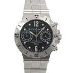 Bvlgari Diagono Scuba Chronograph Watch Black Automatic Winding