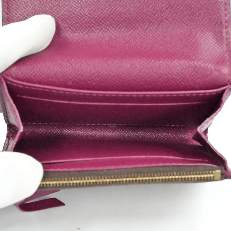 Louis Vuitton Porte Monnaie Rosalie Fuchsia Bifold Wallet Coin Case — view 8