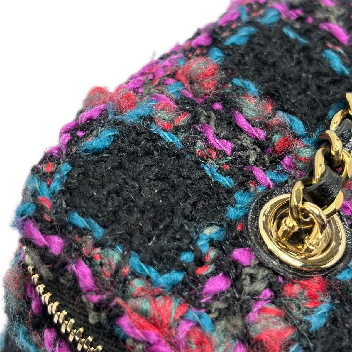 Chanel Tweed Classic Vanity Chain Shoulder Multicolor — view 9