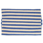 Hermes Striped Cotton Ivory Blue Pouch 0453 — view 3