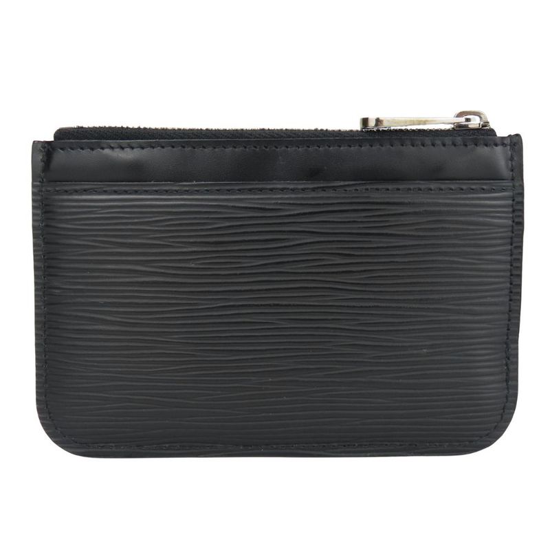 Louis Vuitton Coin Case Pochette Cles Epi Leather Noir Black Silver — view 2