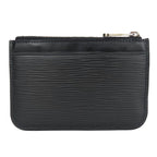 Louis Vuitton Coin Case Pochette Cles Epi Leather Noir Black Silver — view 2