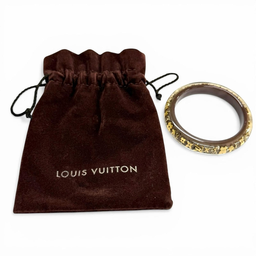 Louis Vuitton Bracelet Ankle John TPM Monogram Bangle Clear Brown Gold Handbag — view 2
