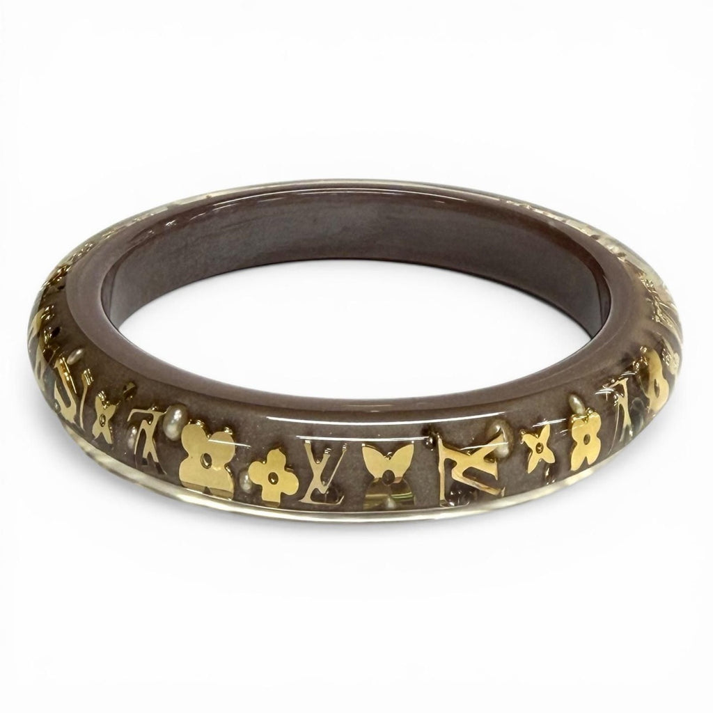 Louis Vuitton Bracelet Ankle John TPM Monogram Bangle Clear Brown Gold Handbag — view 3