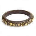 Louis Vuitton Bracelet Ankle John TPM Monogram Bangle Clear Brown Gold Handbag