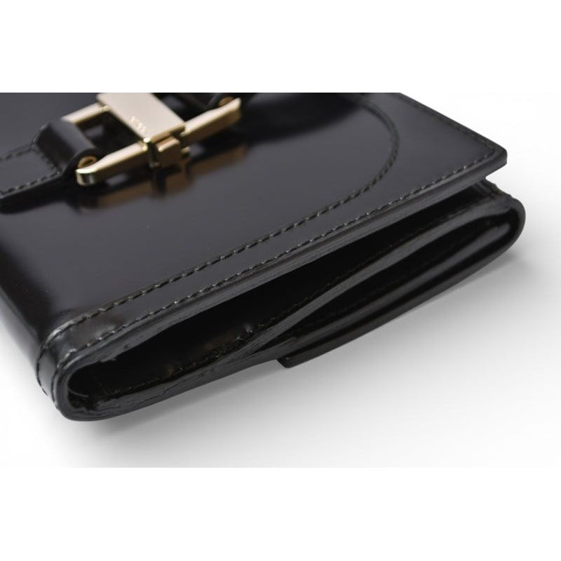 Gucci Wallet Vintage Folding Enamel Black — view 5
