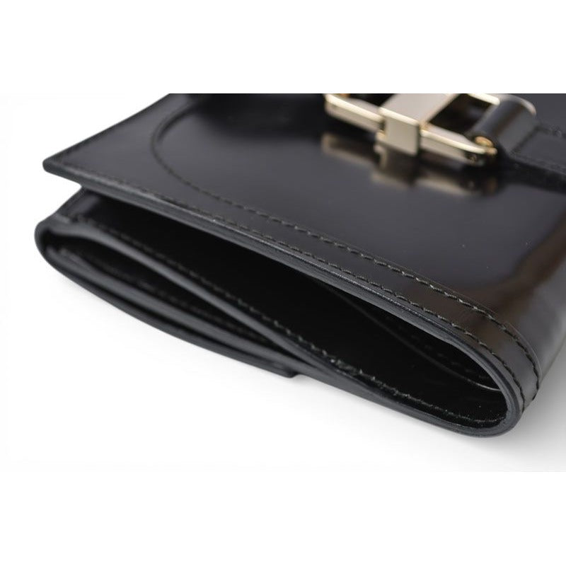 Gucci Wallet Vintage Folding Enamel Black — view 6