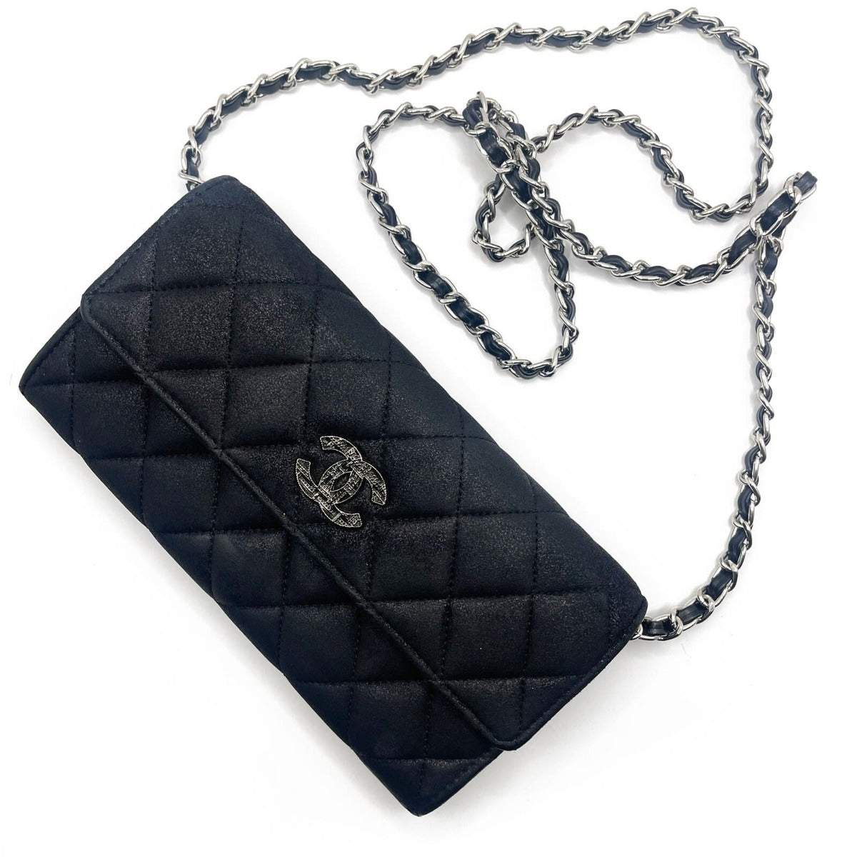 Chanel CC Wild Stitch Lambskin Wallet on Chain Shoulder Crossbody — view 3