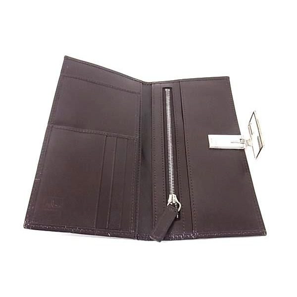 Fendi Zucca Pattern Canvas Bifold Wallet Billfold Coin Purse Brown — view 3