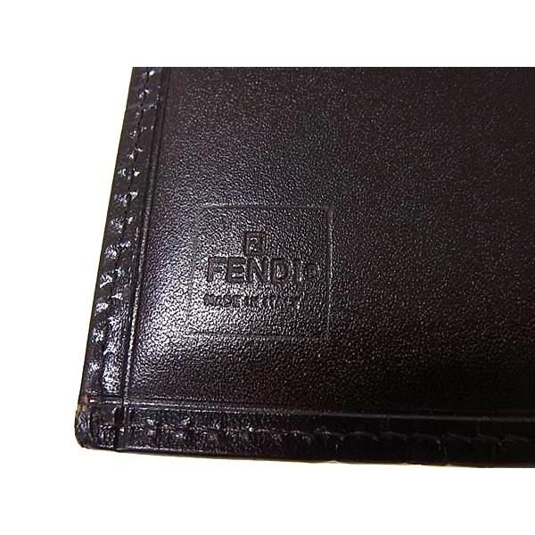 Fendi Zucca Pattern Canvas Bifold Wallet Billfold Coin Purse Brown — view 6