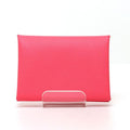 Hermes Calvi Duo Pink Card Case Coin Epsom
