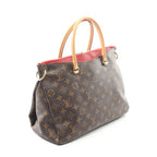 Louis Vuitton Handbag Pallas Cerise Canvas Leather Brown Red — view 2