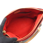 Louis Vuitton Handbag Pallas Cerise Canvas Leather Brown Red — view 3