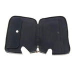 Hermes Wallet Fourre Tout Perth PM Navy Canvas Bifold Round — view 3