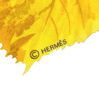 Hermes Carre 90 Tourbillon Silk Yellow Black Scarf — view 2