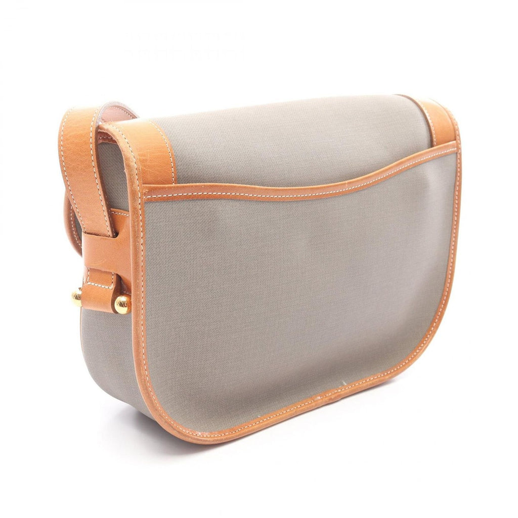 Dior Shoulder Bag CD Logo Gray Canvas Leather — view 2