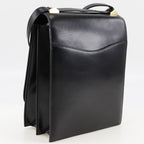 Hermes Chianti One Shoulder Vintage Box Calf Black Gold Hardware Women — view 3
