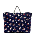 Gucci Tote Bag Navy White Canvas