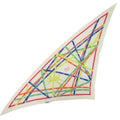 Hermes Carre Triangle Pointe Pointu Vintage Bolduc White Veil Blue Scarf