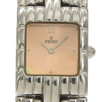 Fendi Horology Stainless Steel Quartz Analog Display Pink Gold Dial