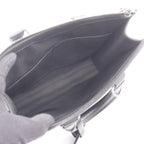 Louis Vuitton Tote Sac Plat Cloth Noir Black Leather — view 3