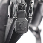Louis Vuitton Tote Sac Plat Cloth Noir Black Leather — view 8
