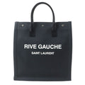 Saint Laurent Paris Rive Gauche N S Canvas Leather Tote Bag Dark Gray